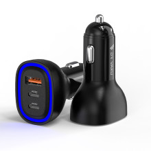 DR VAKU ® MECAVOLT 100W Car Charger Fast Charging Triple Port Dual 2X Type C PD PPS + QC 3.0 USB For iPhone 17/16/15/14/13 etc, Samsung All Series, Tablets, & Android Smartphones