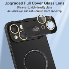 Vaku ® Apple iPhone 14 Premium Silicon Polarized Texture Full Lens Protection Lens Protection Back Cover Case