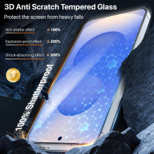 Vaku ® Samsung Galaxy S25 Screen Protector HD Tempered Glass 9H Anti Scratch Upgrade Edge Protection Glass