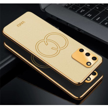Vaku ® Samsung Galaxy S10 Lite Skylar Leather Pattern Gold Electroplated Soft TPU Back Cover
