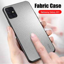 Vaku ® Samsung Galaxy A51 Luxico Series Hand-Stitched Cotton Textile Ultra Soft-Feel Shock-proof Water-proof Back Cover