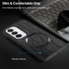 Vaku ® Oppo Reno12 Pro Diamond Plume Pattern Magnetic Magsafe Matte Soft-Touch Texture Back Cover