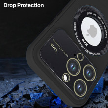 Vaku ® Apple iPhone 15 Pro Max Polarized Magnetic Magpro Camera Lens Protector Logo Hole Back Cover