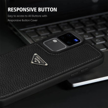 Vaku Luxos ® Vivo V30 Pro Nyxen Premium Leather Stitched Soft Shockproof Protective Back Cover