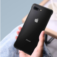 VAKU ® For Apple iPhone 8 Plus Frameless Semi Transparent Cover (Ring not Included)