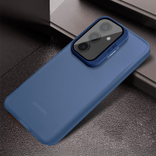 Vaku ® Samsung Galaxy A54 5G Rime Frosted Translucent Camera Protector Case with Built-in Stash Stand Back Cover