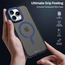 Vaku Luxos ® Apple iPhone 16 Pro Max Elemento MagPro Drop Protection Shockproof Certified Mag-Safe Guard Corner Frosted Back Cover