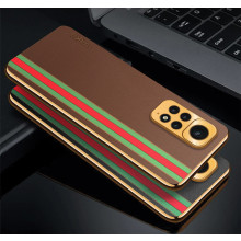 Vaku ® Xiaomi Redmi Note 11 Felix Line Leather Stitched Gold Electroplated Soft TPU Back Cover Case