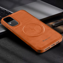 Vaku ® Vivo V30 5G Maxtron Leather Stitched Magnetic Magsafe Non-Slip Grip Shockproof Back Cover
