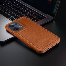 Vaku ® Oppo Reno8 5G Luxe Premium Leather Stitched Non-Slip Grip Protective Back Cover