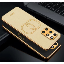 Vaku ® OnePlus 8T Skylar Leather Pattern Gold Electroplated Soft TPU Back Cover