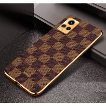 Vaku ® Vivo V20 Cheron Leather Electroplated Soft TPU Back Cover