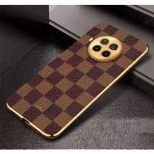 Vaku ® Xiaomi Mi 10i 5G Cheron Series Leather Stitched Gold Electroplated Soft TPU Back Cover