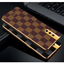 Vaku ® Vivo V15 Pro Cheron Leather Electroplated Soft TPU Back Cover