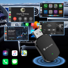 eller santé ® DASHELITE 2-in-1 Wireless Car Receiver For Wired Android Auto/CarPlay Conversion | Seamless Bluetooth | OEM Compatible