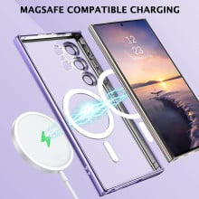 Vaku ® Samsung Galaxy S24 Ultra Luxury Electroplated Magnetic Magsafe Camera Protection TPU Back Cover Case