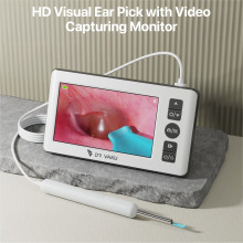 DR VAKU ® ENTSIGHT Plus Digital Otoscope Smart Ear Cleaner Inspection Kit with Wired Display Screen HD Camera 6 LED Lights for Nose, Throat, Dental, Skin Video Recording Monitor + 9 Silicone Tips Free