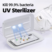 Vaku ® UV Sterilizer With Multifunctional Wireless Charger & Clinically Proven UV Light Disinfector - BLACK