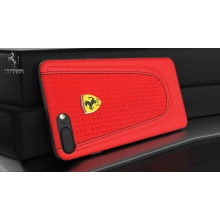 Ferrari ® Apple iPhone 7 Official California T Series Double Stitched Dual-Material PU Leather Back Cover