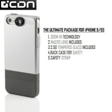 CDN ® Apple iPhone 5 / 5S / SE 2in1 Inbuilt Macro Zoom Lens Kit + Dual Protection Case Back Cover