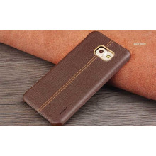 Vaku ® Samsung Galaxy A5 (2016) Lexza Series Double Stitch Leather Shell with Metallic Logo Display Back Cover