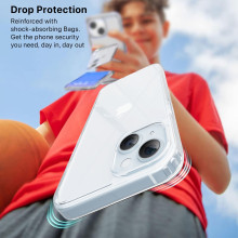 Vaku Luxos ® Apple iPhone 15 Glassy Series Clear TPU Shockproof Scratch Resistant, Slim, Thin, Military-Grade Protection Back Cover