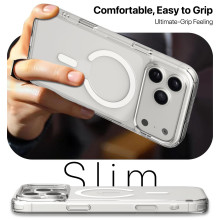 Vaku Luxos ® Apple iPhone 17 Pro Glassy MagPro Clear TPU Shockproof Scratch Resistant Military-Grade Protection Back Cover