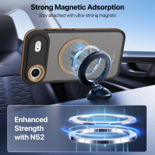 Vaku Luxos ® Apple iPhone 17 Air Avlon Magpro Translucent Scratch Resistant Military-Grade Case With Metal Camera Ring Shockproof Protective Back Cover