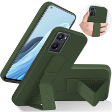 Vaku ® Oppo A76 Harbor Grip Multi-Functional Magnetic Vertical & Horizontal Stand Case TPU Back Cover