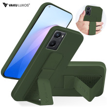 Vaku ® Oppo A96 Harbor Grip Multi-Functional Magnetic Vertical & Horizontal Stand Case TPU Back Cover