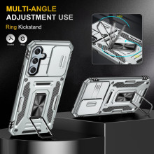 Vaku ® Samsung Galaxy A54 5G Aegis Armor Slide Camera Protection Magnetic Ring Holder Kickstand Back Cover