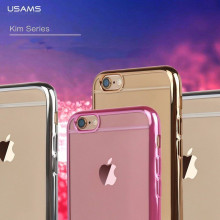 Usams ® Apple iPhone 6 / 6S Kim Ultra Clear Invisible View Metal Electroplated Transparent PC Back Cover