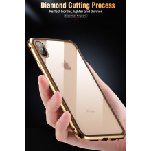 Vaku ® Apple iPhone XS Max Dual Front + Back Tempered Magnetic Wireless Edition Aluminium CLUB Series Back Cover