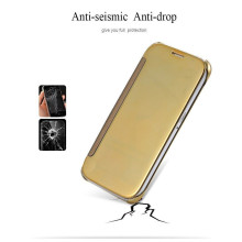 Vaku ® Samsung Galaxy A9 Mate Smart Awakening Mirror Folio Metal Electroplated PC Flip Cover