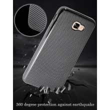 VAKU ® Samsung Galaxy J7 Prime Synthetic Carbon Fiber with PU Back Shell Back Cover