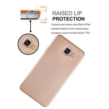 VAKU ® Samsung Galaxy A7 (2016) Synthetic Carbon Fiber with PU Back Shell Back Cover
