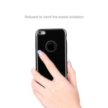 Vaku ® Apple iPhone 5 / 5S / SE Altrim Grained Leather Ultra-thin Metal Electroplating Splicing PC Back Cover