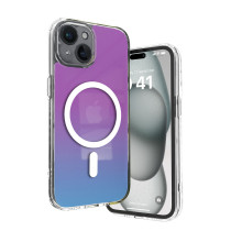 Vaku Luxos ® Apple iPhone 15 Plus Infinity MagPro Gradient Colored 6.5 Feet Drop Protection Shockproof Certified Mag-Safe Protective Back Cover