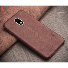 Vaku ® Samsung Galaxy J7 Pro Lexza Series Double Stitch Leather Shell with Metallic Camera Protection Back Cover