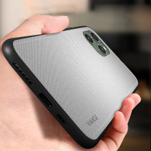 Vaku ® For Apple iPhone 11 Pro Max Luxico Series Hand-Stitched Cotton Textile Ultra Soft-Feel Shock-proof Water-proof Back Cover