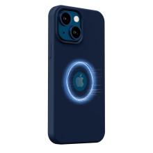 Vaku Luxos ® For Apple iPhone 13 Magsafe Built in Halo Lock Magnetic Wireless Charging Silicon Velvet-Touch Logo Cut Shock-Proof Back Cover