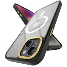 Vaku Luxos ® Apple iPhone 14 / 14 Plus / 14 Pro / 14 Pro Max Translucent MagPro Armor Series Slim Protective Metal Camera Case Back Cover [ Only Back Cover ]