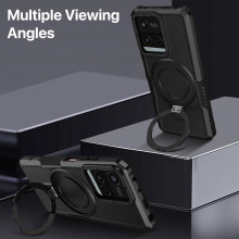 Vaku ® Vivo Y21T Astor Military Grade Armor Protective Case with Ring Bracket Kickstand Back cover