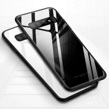 Vaku ® Samsung Galaxy S10 Plus Club Series Ultra-Shine Luxurious Tempered Finish Silicone Frame Thin Back Cover