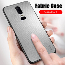Vaku ® OnePlus 6 Luxico Series Hand-Stitched Cotton Textile Ultra Soft-Feel Shock-proof Water-proof Back Cover