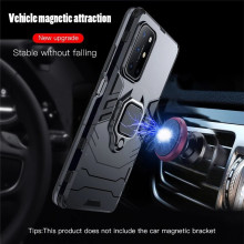 Vaku ® OnePlus 8T Falcon Metal Ring Grip Kickstand Shockproof Hard Bumper Dual Layer Rugged Case Cover