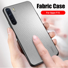 Vaku ® Oppo F15 Luxico Series Hand-Stitched Cotton Textile Ultra Soft-Feel Shock-proof Water-proof Back Cover