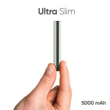 Vaku ® World's Smallest Power Bank Ultra-Slim Aluminium Finish with 5000 mah Fast Charging