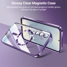 Vaku ® Samsung Galaxy S25 Luxury Electroplated Magnetic Magsafe Camera Protection TPU Back Cover Case