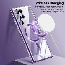 Vaku ® Samsung Galaxy S23 Ultra Luxury Electroplated Magnetic Magsafe Camera Protection TPU Back Cover Case